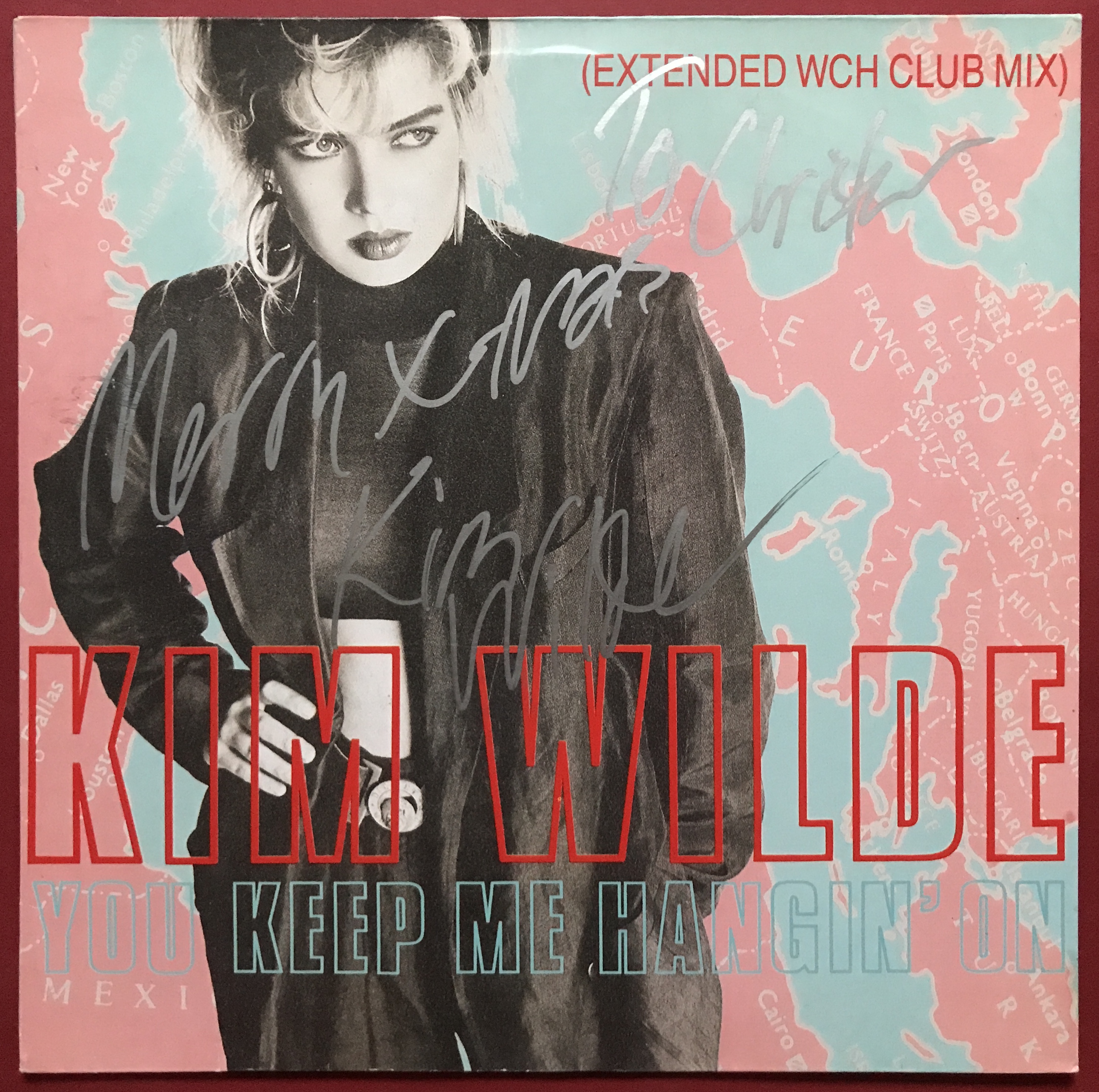Nostalgipalatset - KIM WILDE - You keep me hangin´ on SIGNERAD 12" 1986