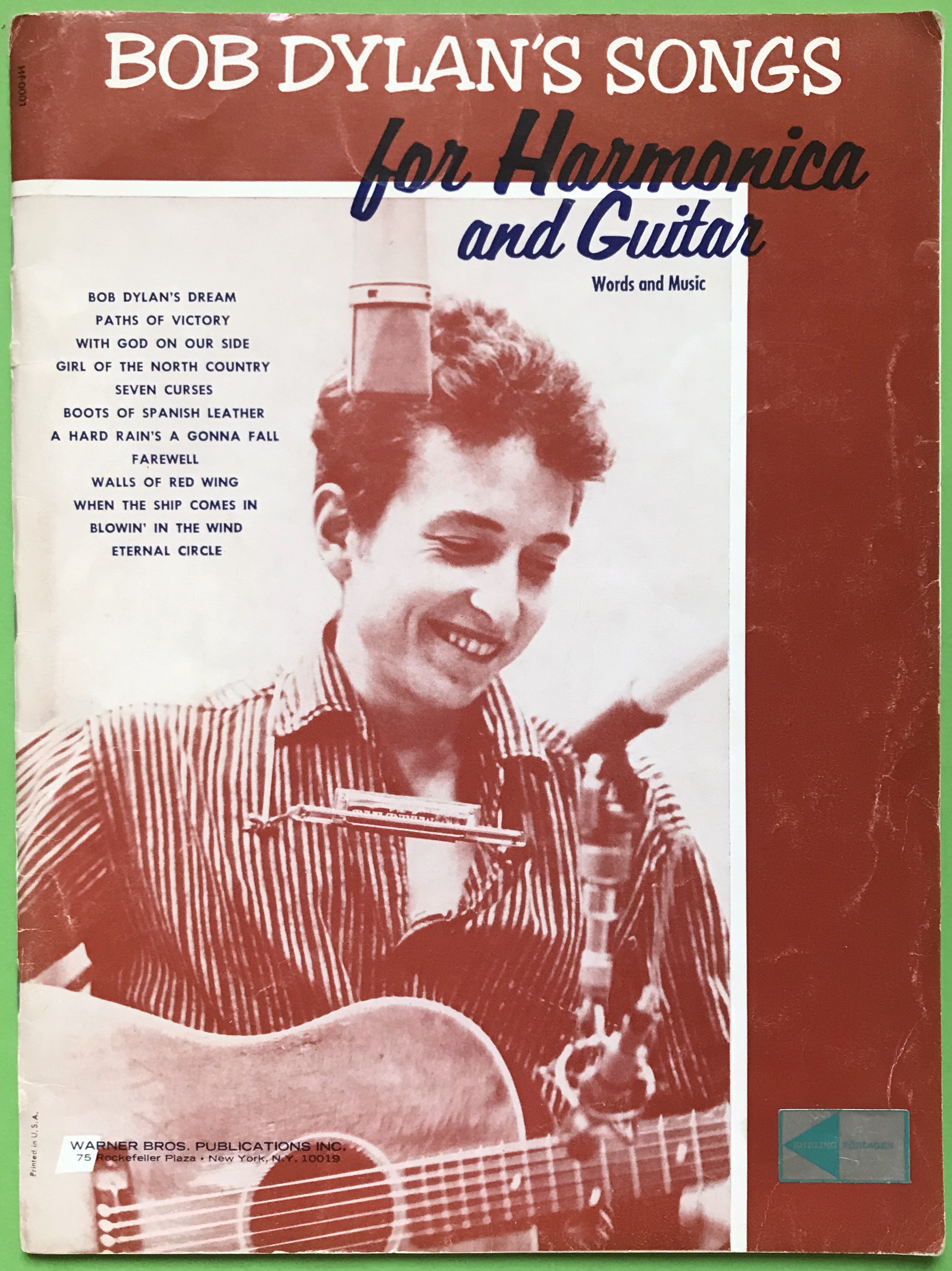 Nostalgipalatset BOB DYLAN Songs for harmonica and guitar Sheet