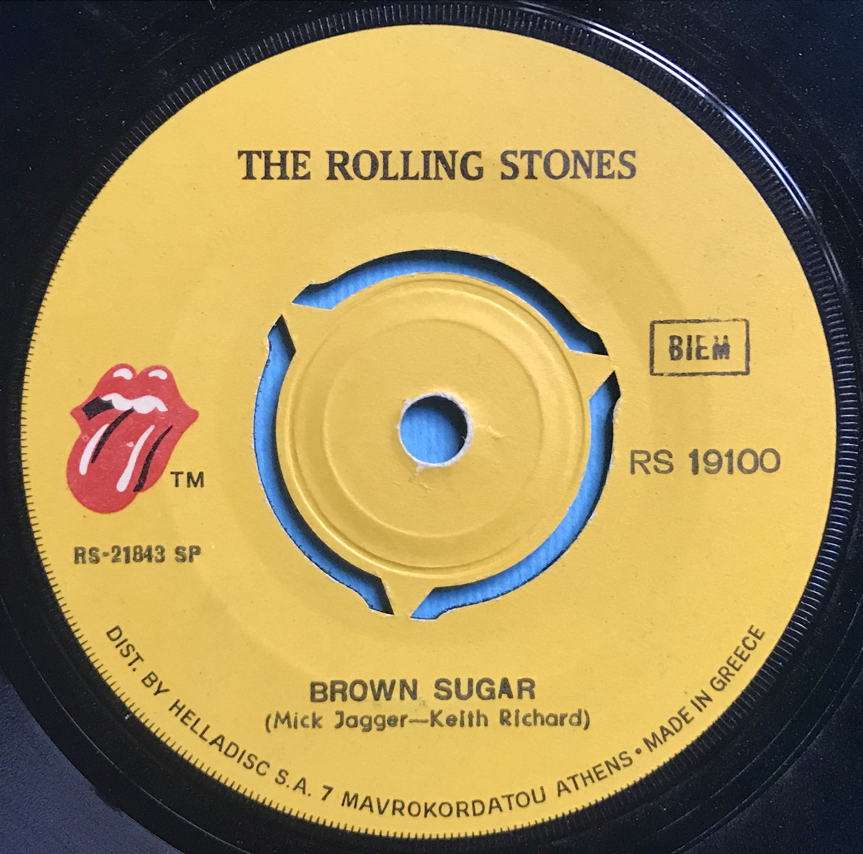 Nostalgipalatset ROLLING STONES Brown Sugar GREKISK 45 1971 17-12-13-the-rolling-stones-brown-sugar-latupeirissa-rolling