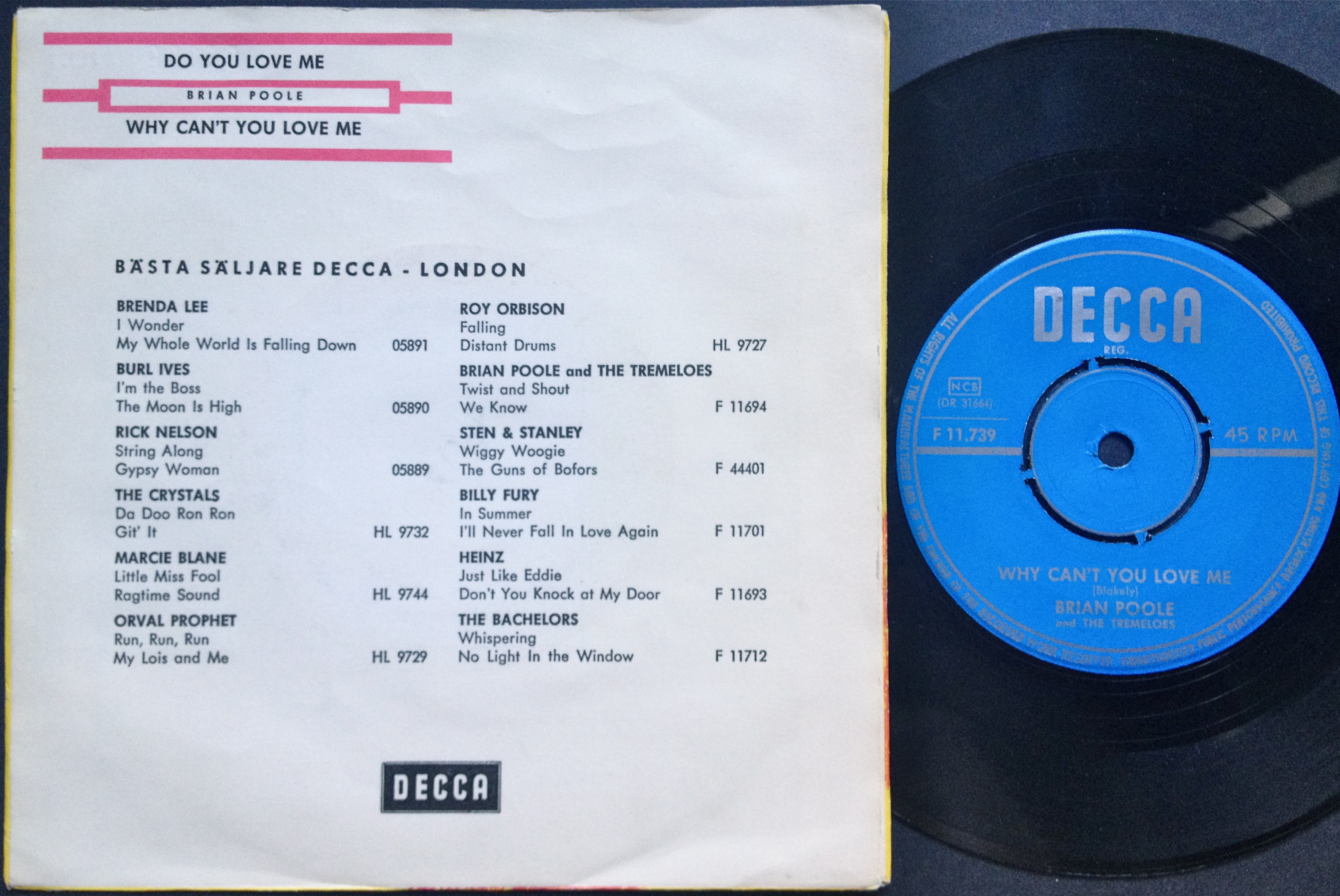 Nostalgipalatset - BRIAN POOLE - Do you love me Swe PS 1963
