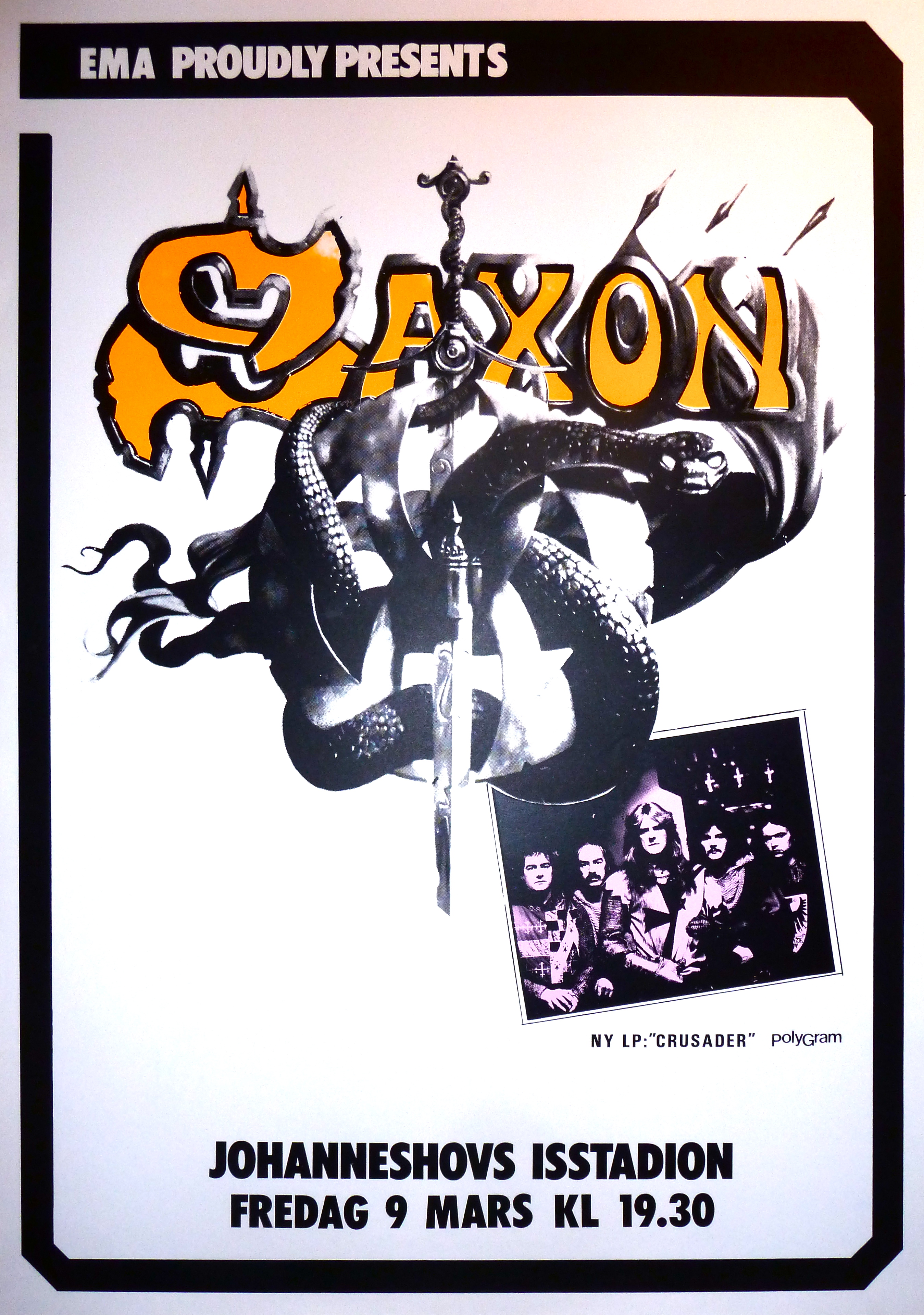 Nostalgipalatset SAXON (1985) Concert poster