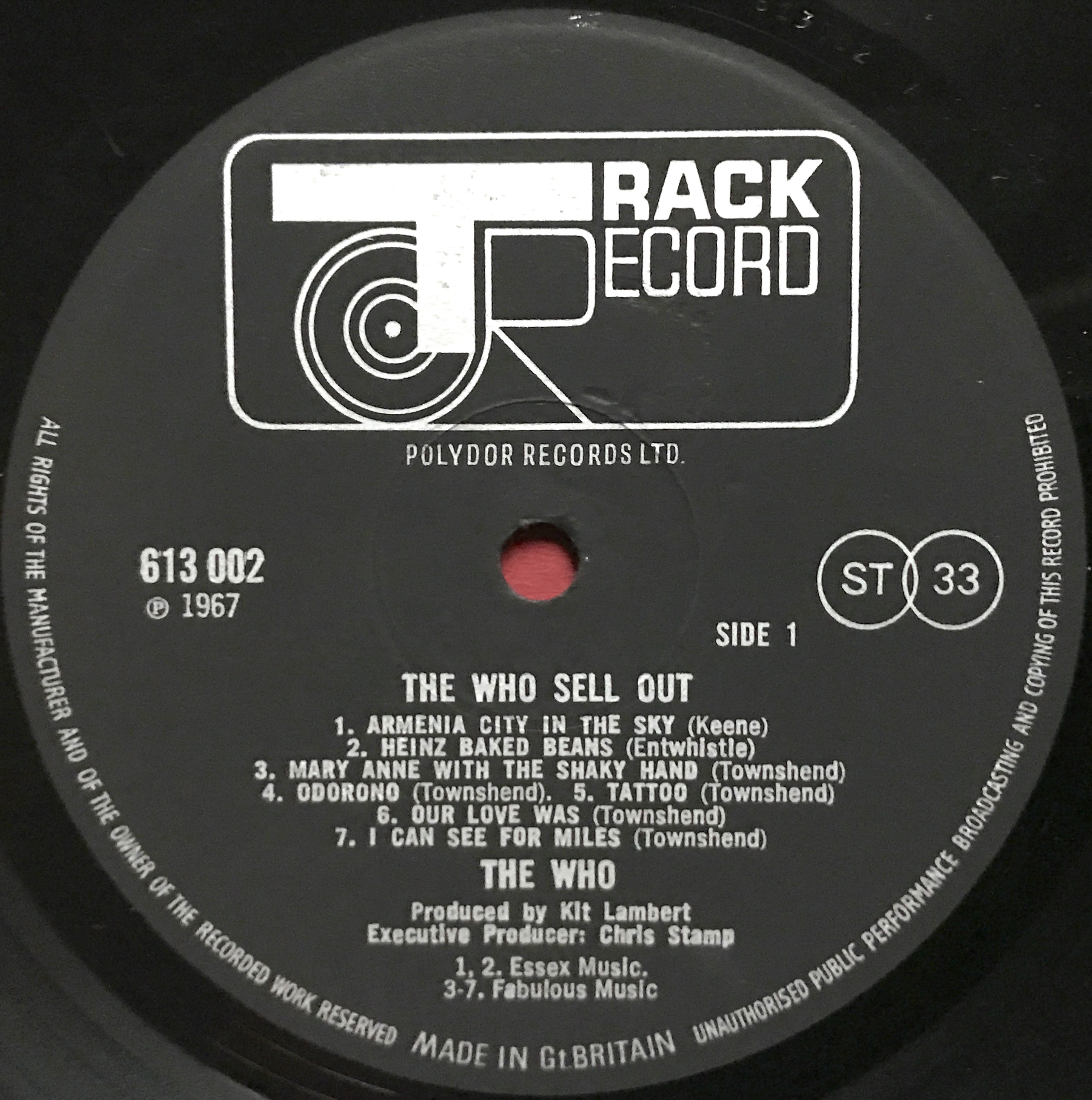 Nostalgipalatset Who Sell Out Uk Orig Stereo Lp 1967 