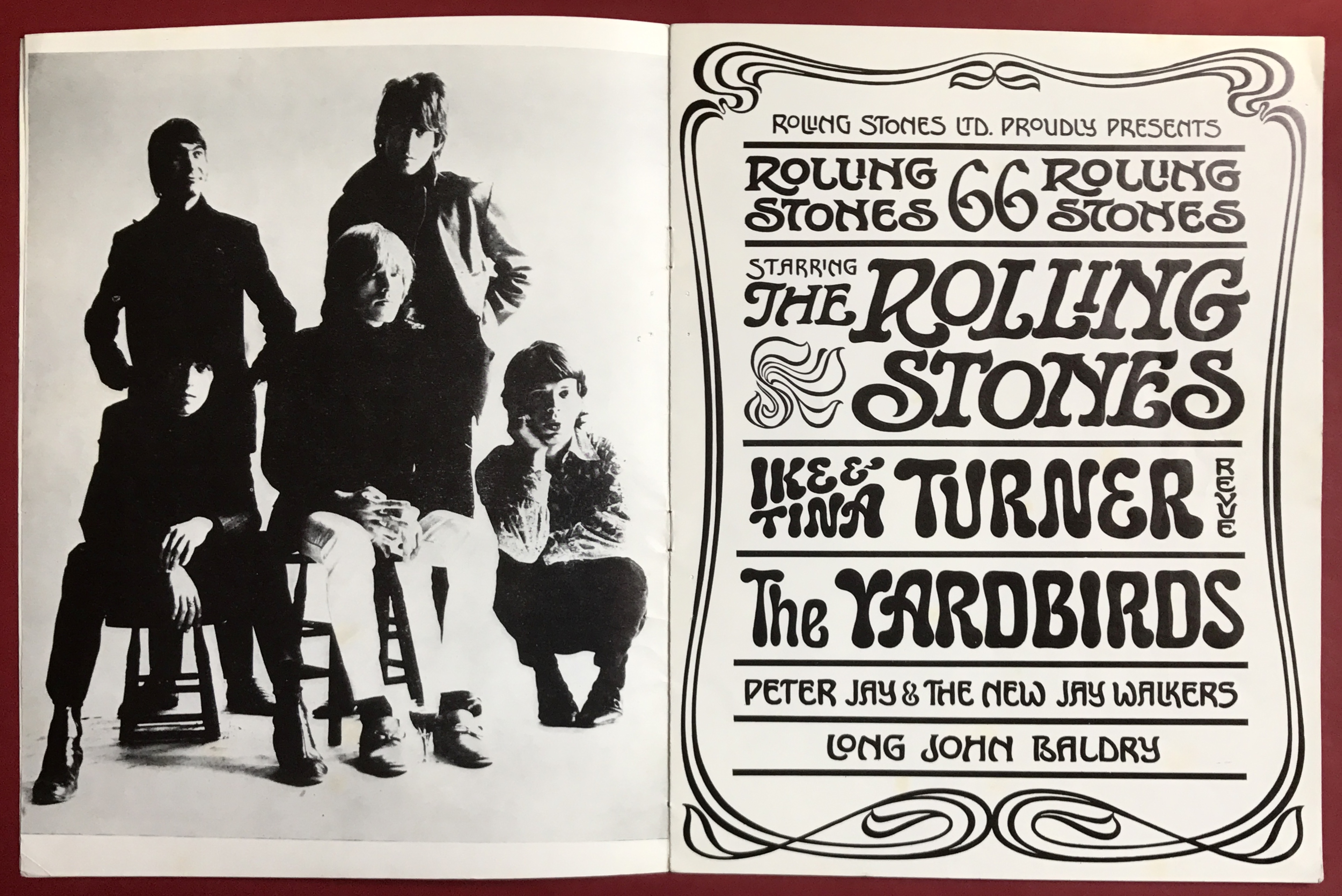 Nostalgipalatset ROLLING STONES Yardbirds 1966 UK tour program