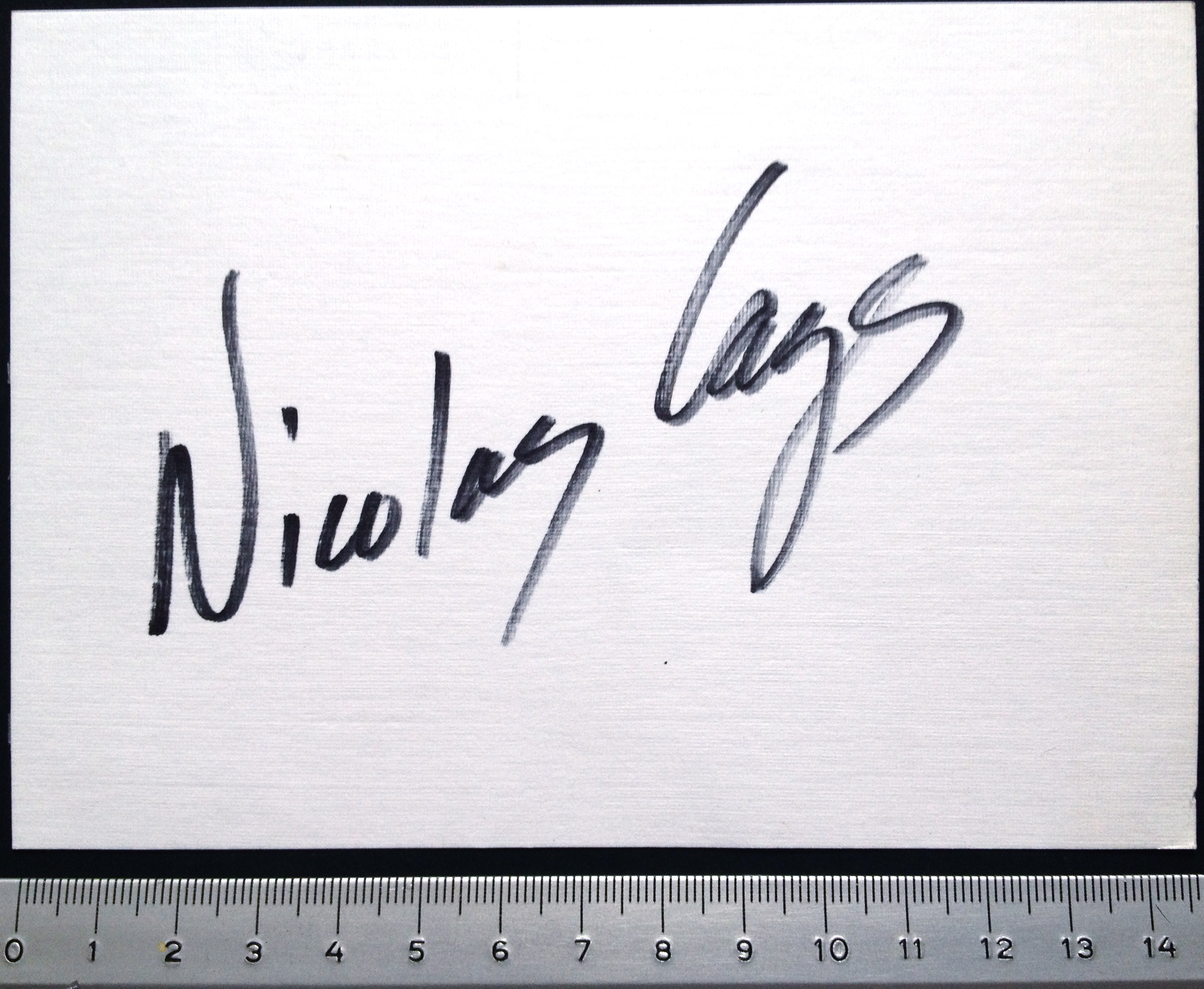 Nostalgipalatset NICOLAS CAGE Real autograph on paper