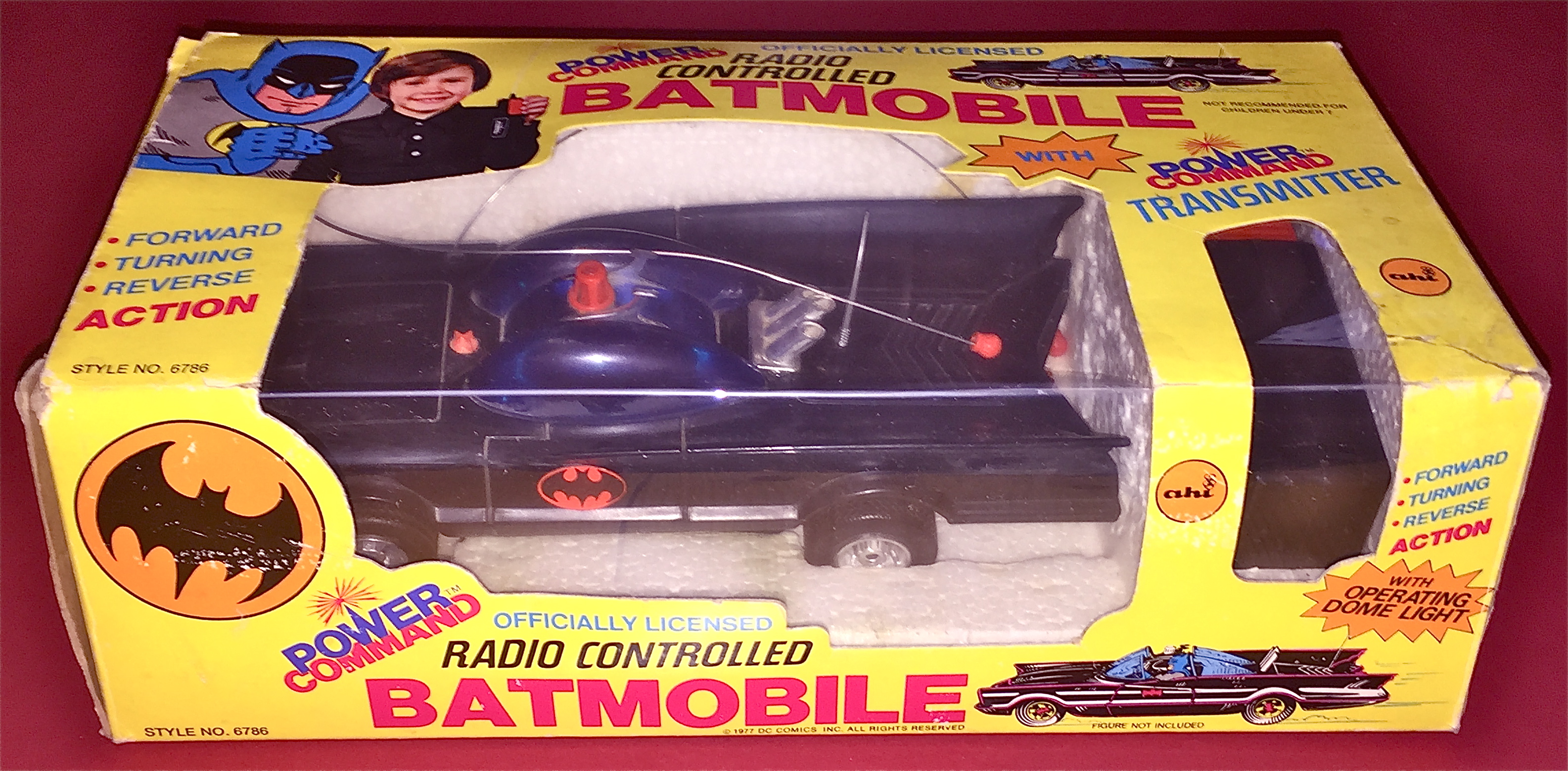 Nostalgipalatset BATMAN Remote control car original in BOX 1977!