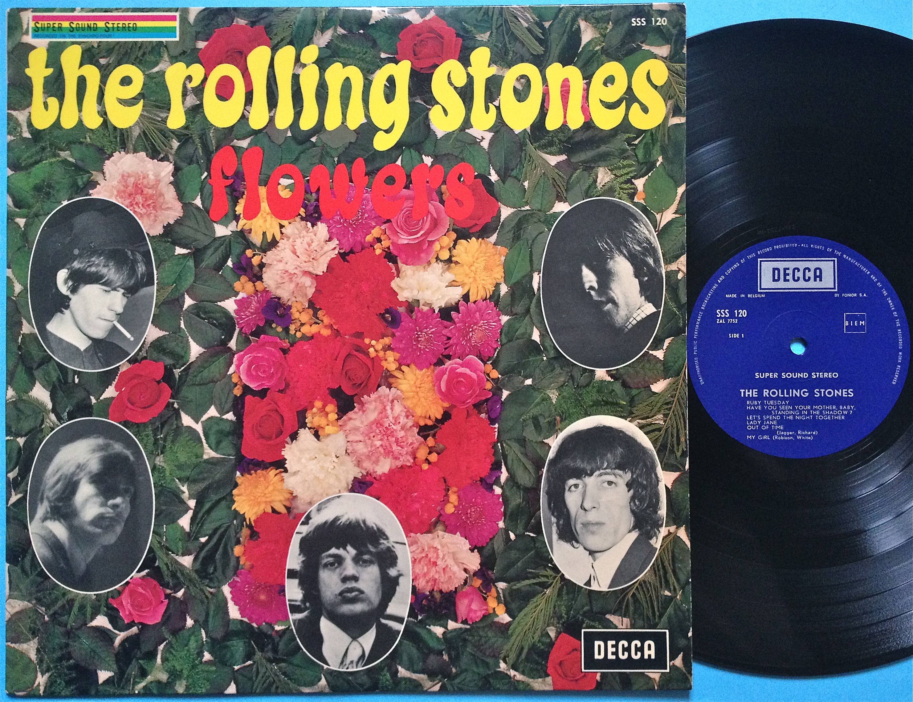 Nostalgipalatset ROLLING STONES Flowers Belgorig LP 1967
