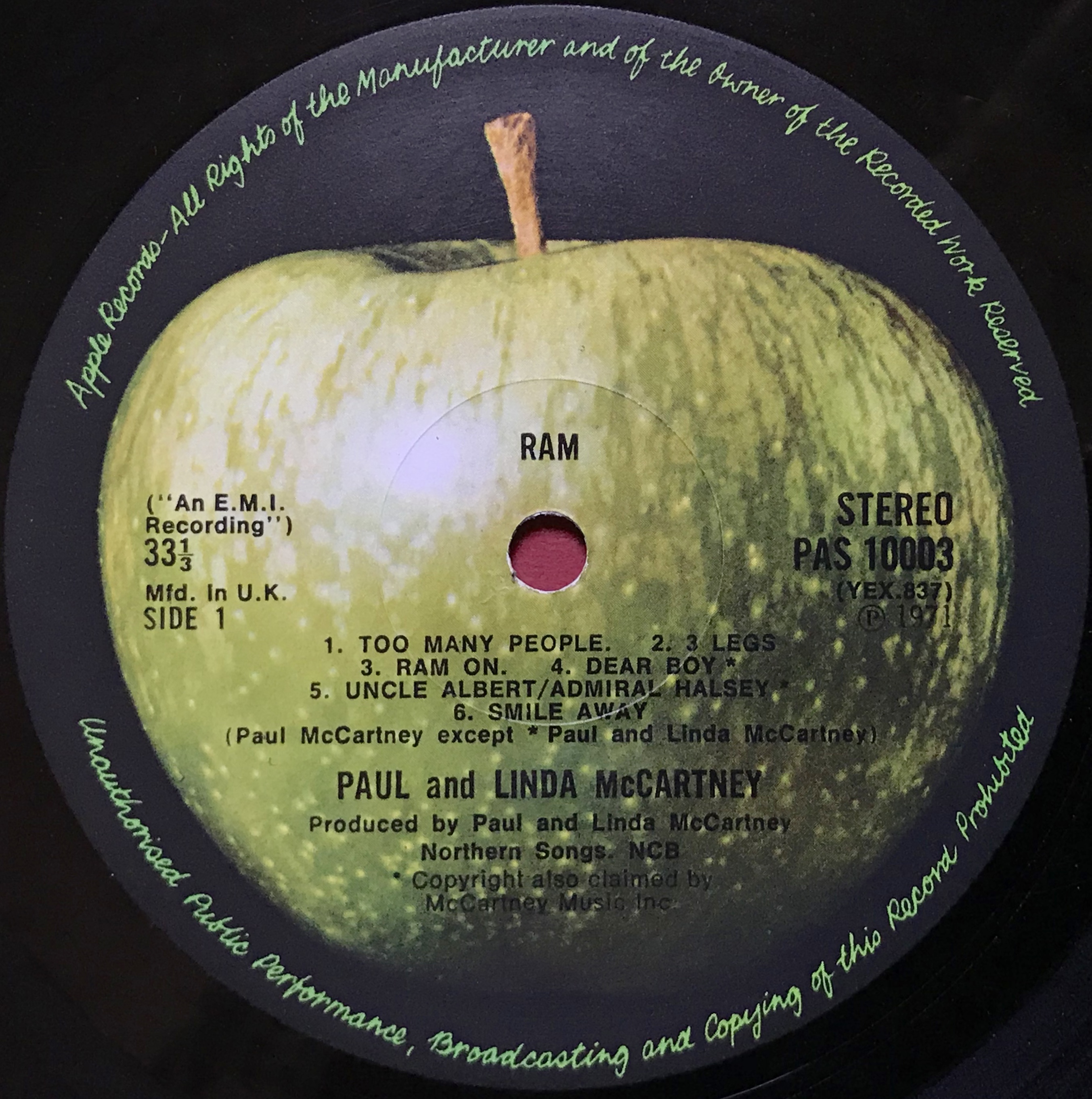 Nostalgipalatset PAUL McCARTNEY Ram UKorig LP 1971