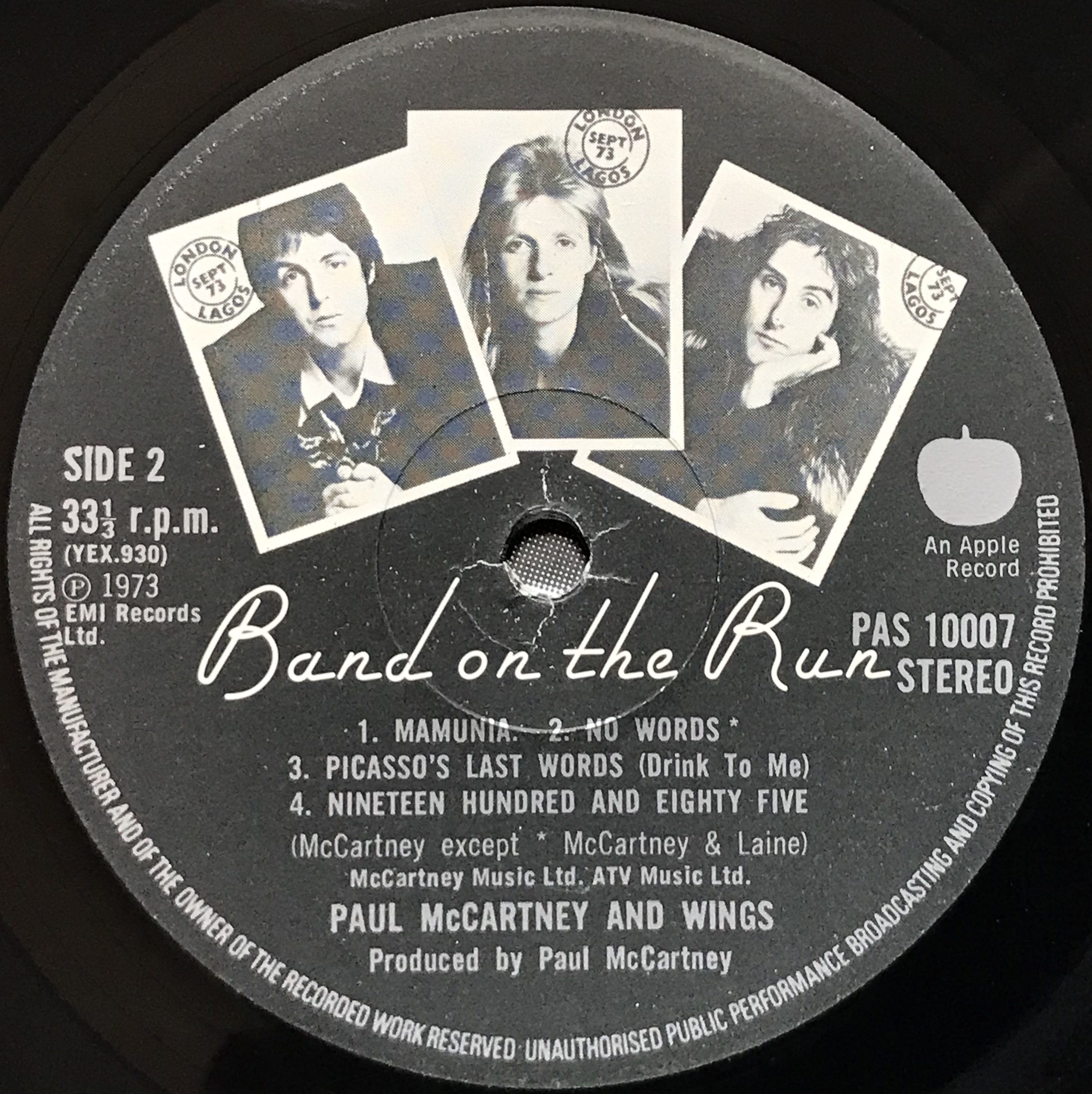 Nostalgipalatset PAUL McCARTNEY & WINGS Band on the run UKorig LP 1973