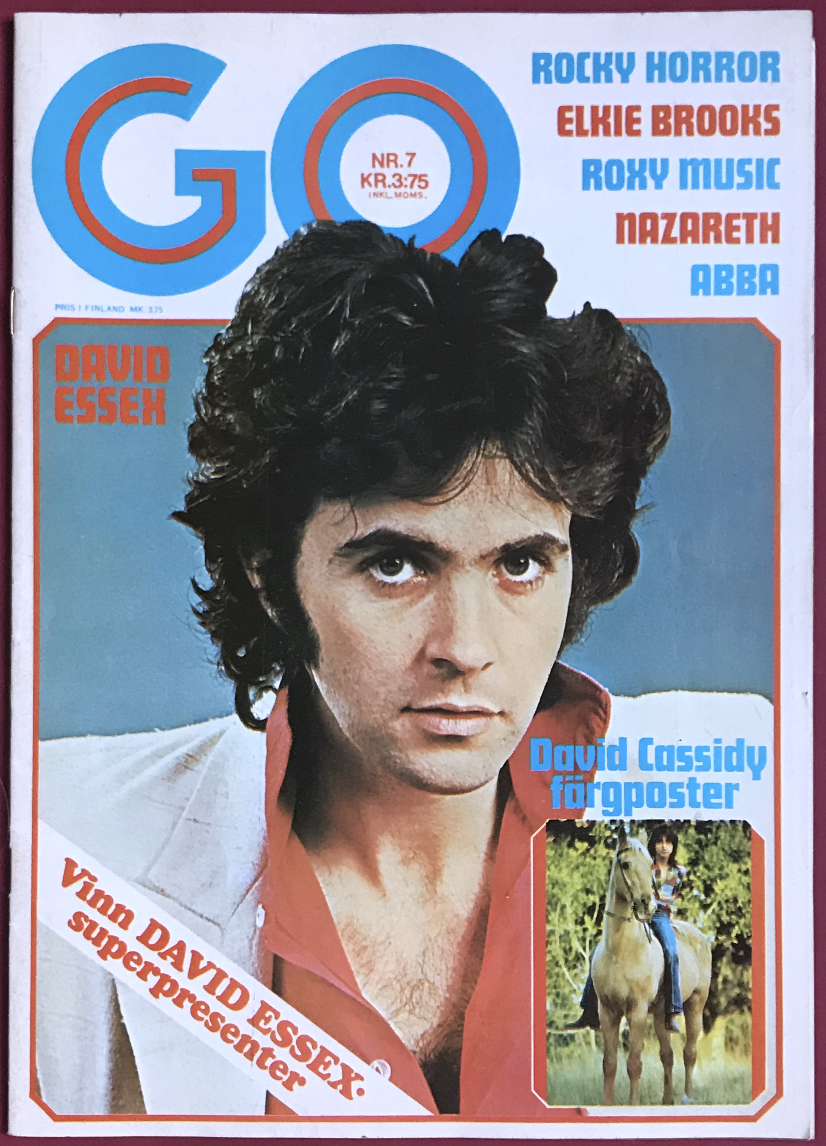 Nostalgipalatset Go Magazine No 7 1974 With Poster