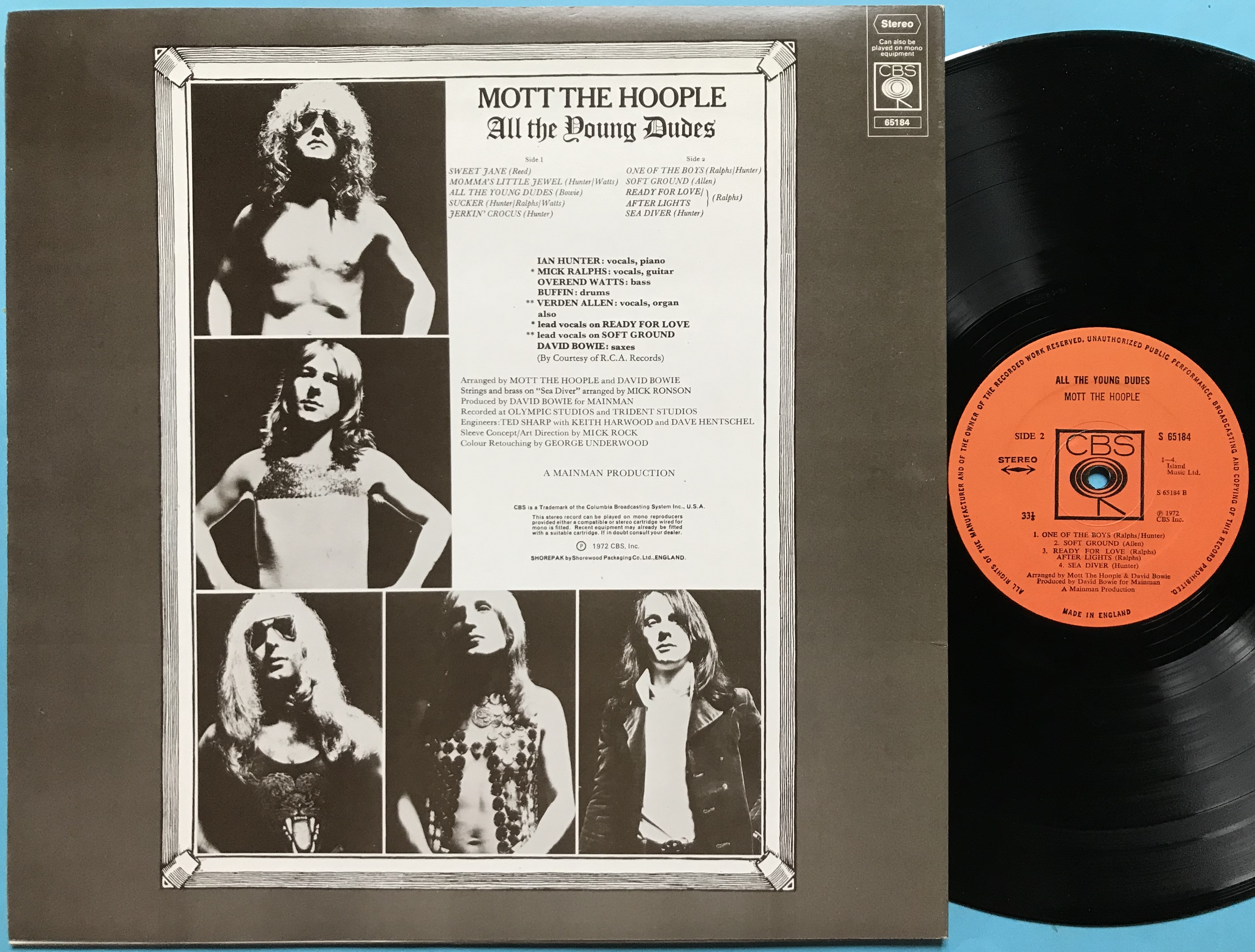 Nostalgipalatset MOTT THE HOOPLE All the young dudes UKorig LP 1972 Nostalgipalatset MOTT THE HOOPLE All the young dudes UKorig LP 1972