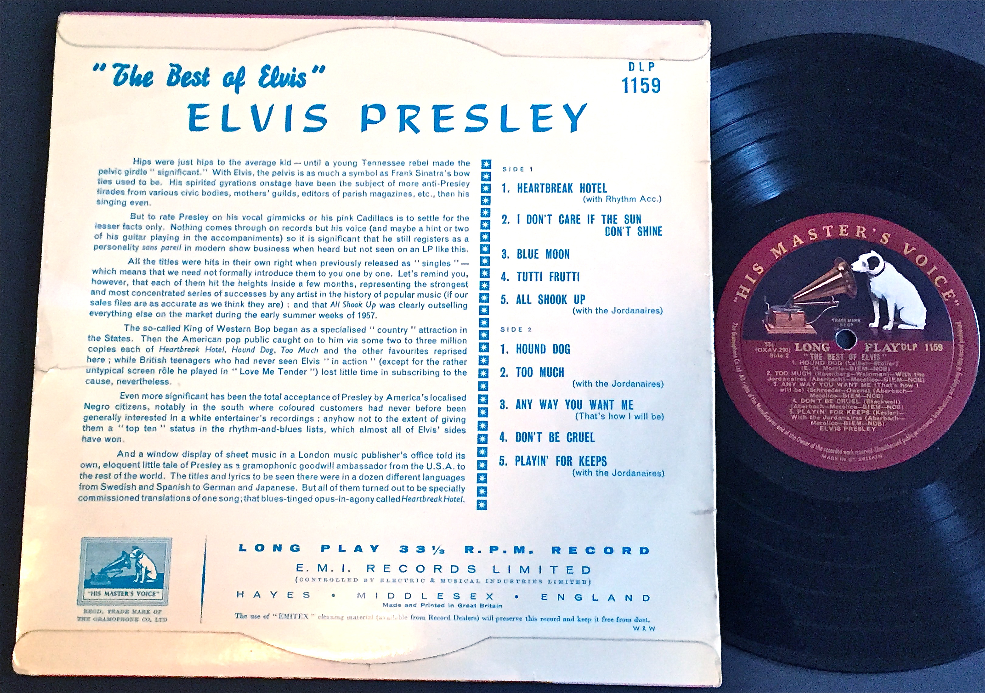 Nostalgipalatset ELVIS PRESLEY Best of UKorig 10" LP 1957