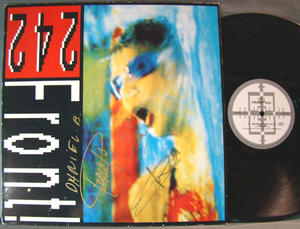 FRONT 242 Never stop Signerad LP